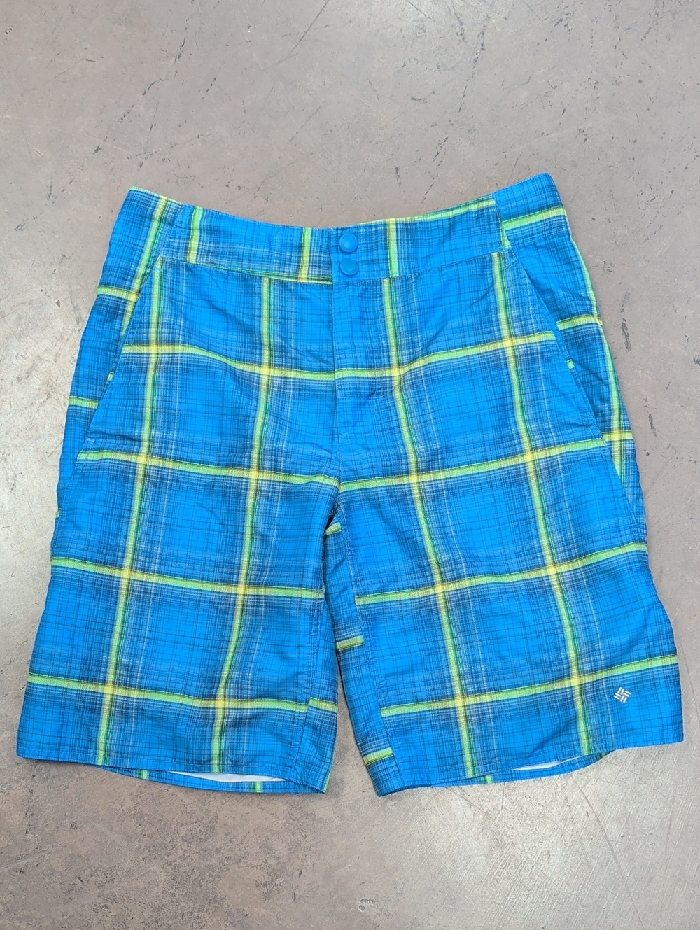 Men's Columbia Swim Shorts Plaid 32W 11L